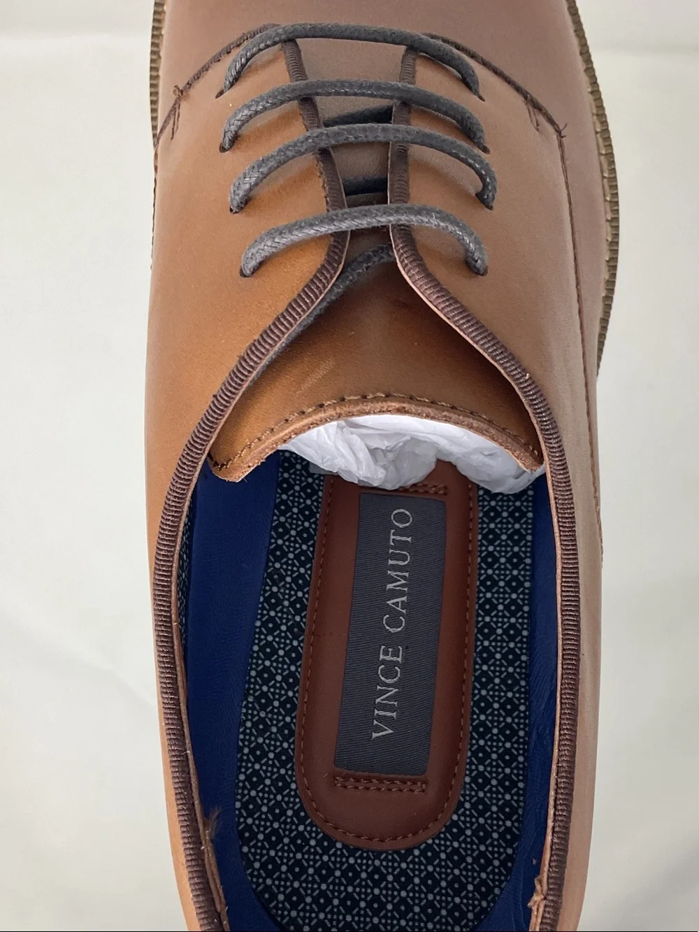 Men's Tan Leather Derby Shoes - Sleek Dress Oxfords size 10